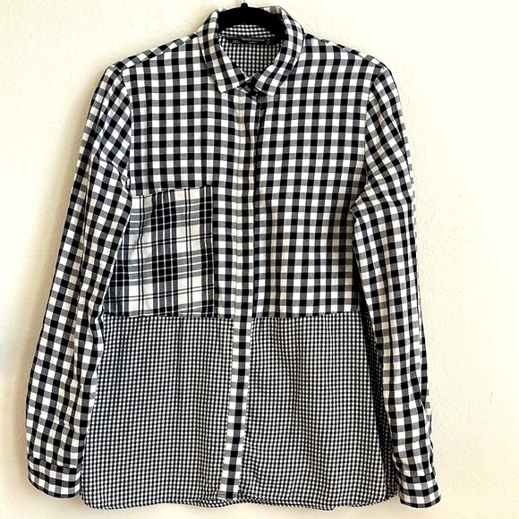 Zara Long Sleeve Button Down. Size: Large - Picture 3 of 8
